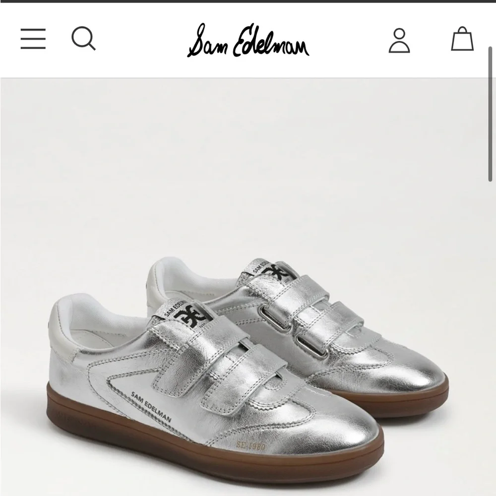 Sam Edelman TALIA SLIP ON SNEAKER Silver Size 7 - Picture 9 of 9